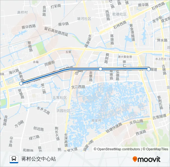 公交未来科技城通勤车路的线路图