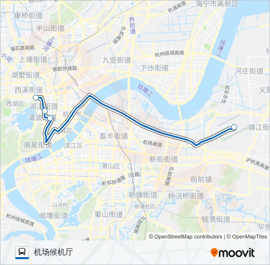机场大巴杭州市区 Bus Line Map