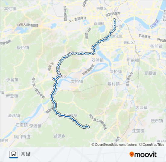 公交杭富一体化5号路的线路图