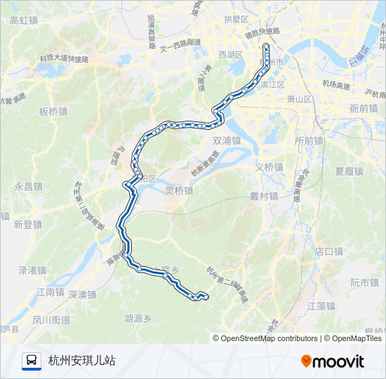 公交杭富一体化5号路的线路图
