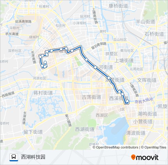 公交333高峰大站车路的线路图