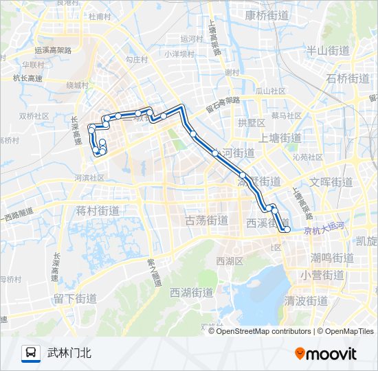 公交333高峰大站车路的线路图