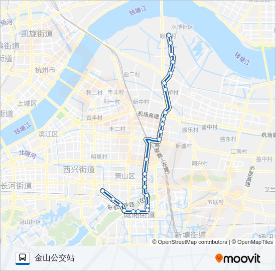 720路(顺坝线) bus Line Map
