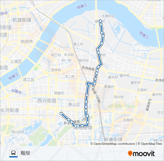 720路(顺坝线) bus Line Map