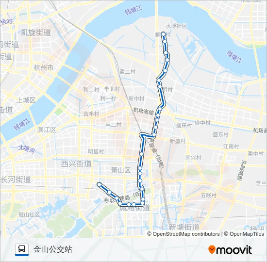 720路(顺坝线) Bus Line Map