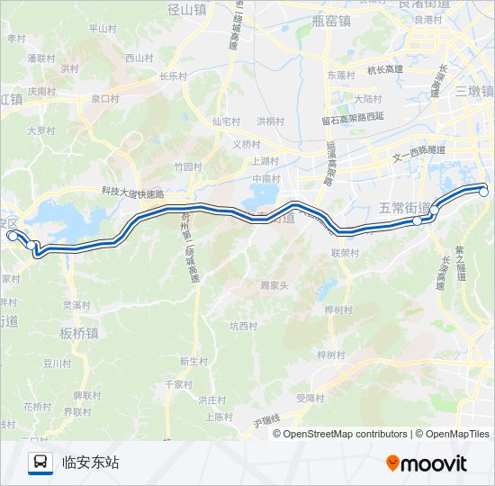公交598(区间高速车)路的线路图