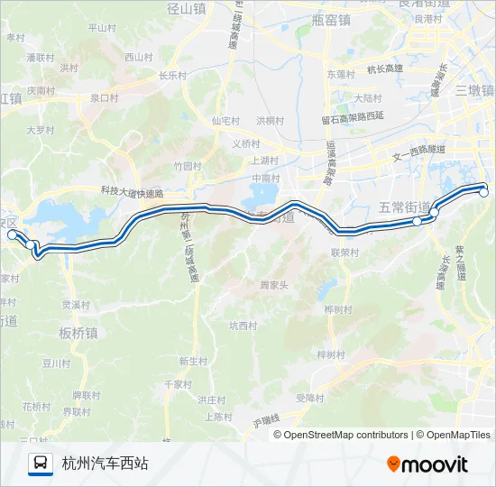 598路(区间高速车) Bus Line Map