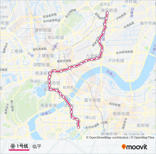 1号线 Metro Line Map