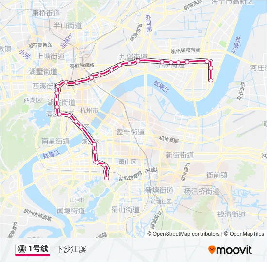 1号线 Metro Line Map
