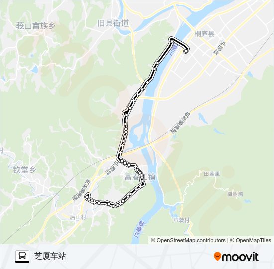 公交桐庐601路的线路图