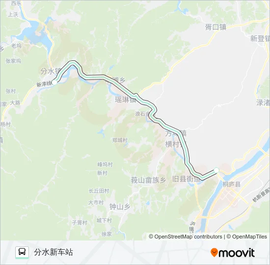 桐庐201路 Bus Line Map