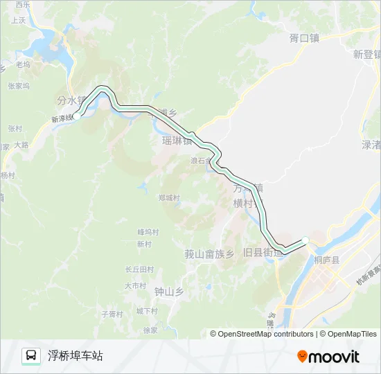桐庐201路 Bus Line Map