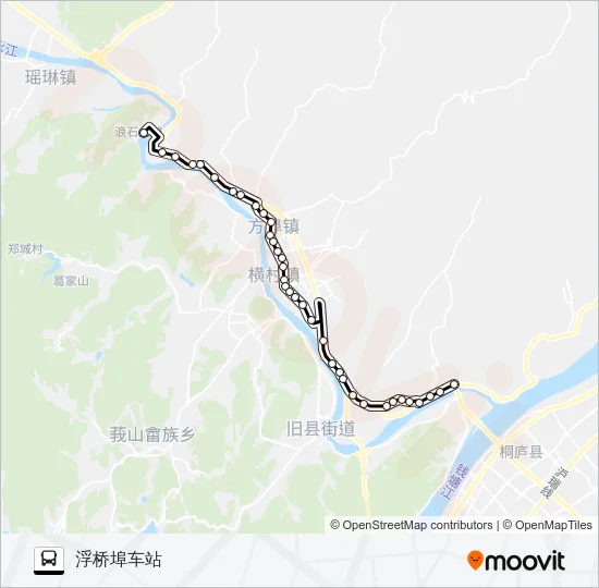 桐庐205路 Bus Line Map