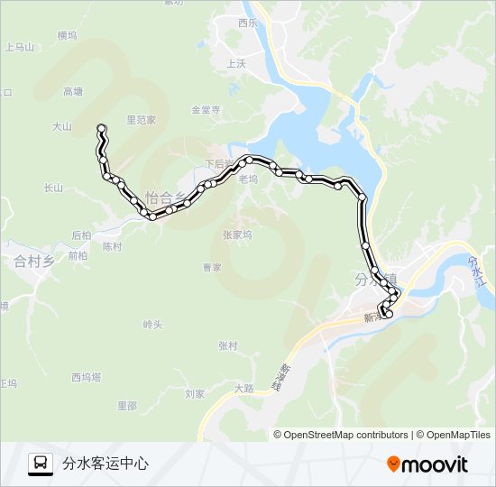 公交桐庐222路的线路图
