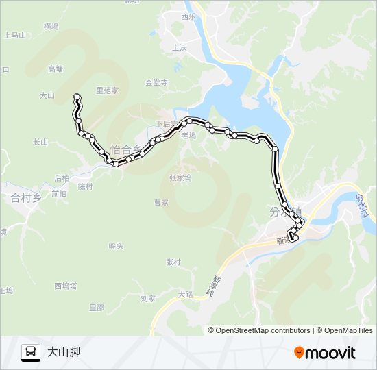 公交桐庐222路的线路图