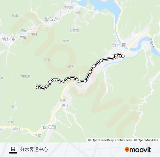 公交桐庐229路的线路图