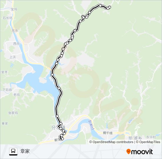 公交桐庐240路的线路图