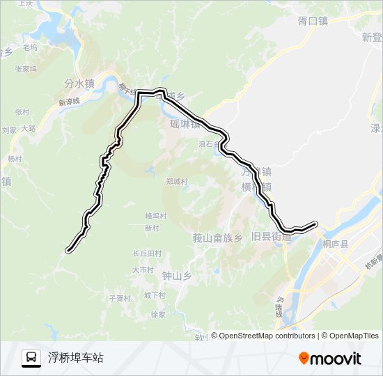 公交桐庐247路的线路图