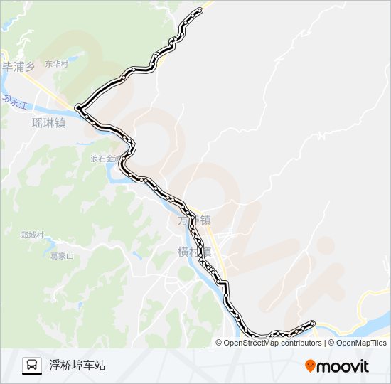公交桐庐210A路的线路图