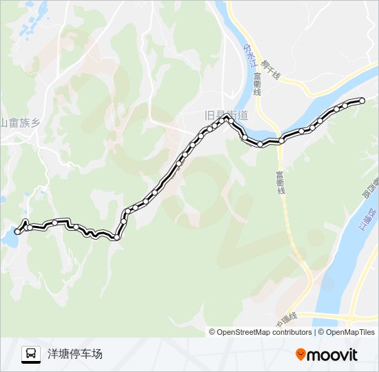 公交桐庐502路的线路图