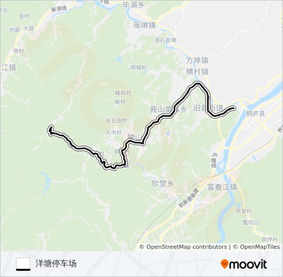 公交桐庐512路的线路图