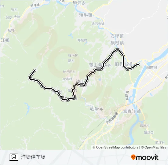 公交桐庐515路的线路图