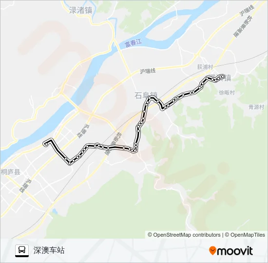 公交桐庐301路的线路图