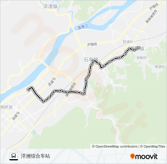 桐庐301路 Bus Line Map