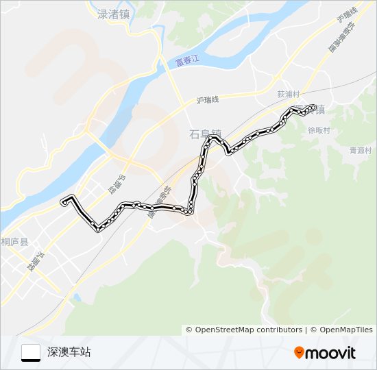 公交桐庐301路的线路图