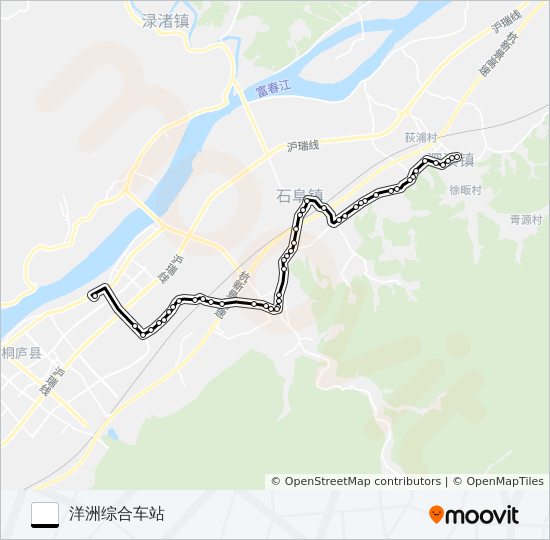 公交桐庐301路的线路图