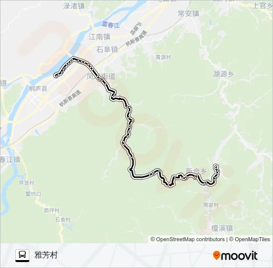 桐庐304路 Bus Line Map
