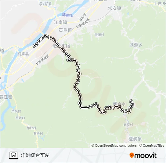 桐庐304路 Bus Line Map