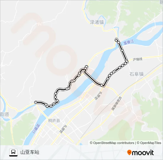 公交桐庐313路的线路图
