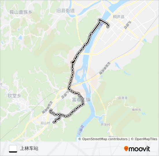 公交桐庐605路的线路图