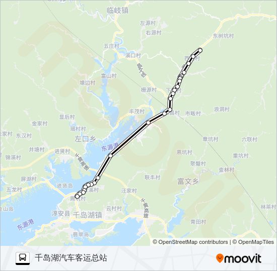 淳安-潭头方向 bus Line Map