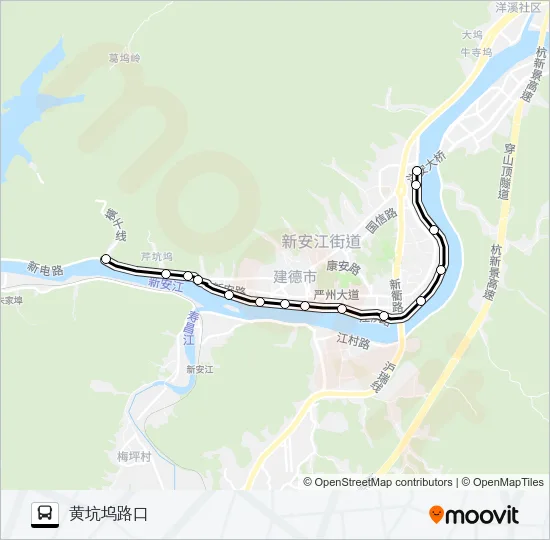 建德8路 Bus Line Map