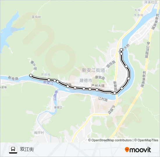 建德8路 Bus Line Map