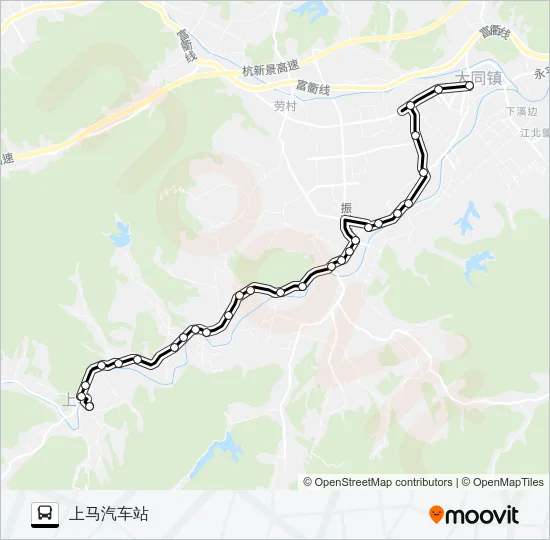 建德大同-上马方向 Bus Line Map