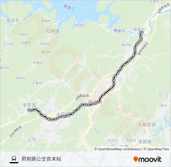建德新安江-李家 Bus Line Map