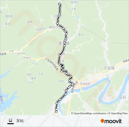 新安江-和溪 Bus Line Map