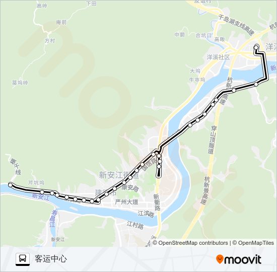 建德1路 bus Line Map