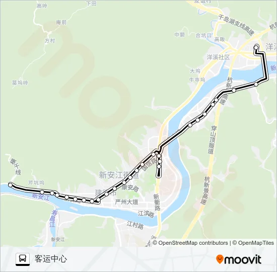 建德1路 Bus Line Map