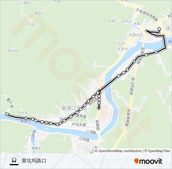 公交建德1路的线路图