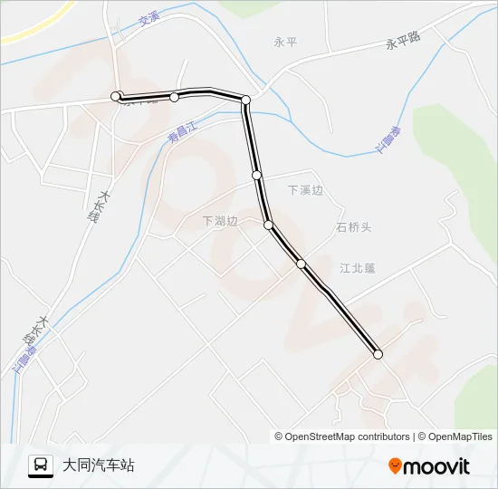 建德大同-永盛村 Bus Line Map