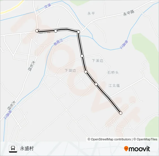 建德大同-永盛村 Bus Line Map