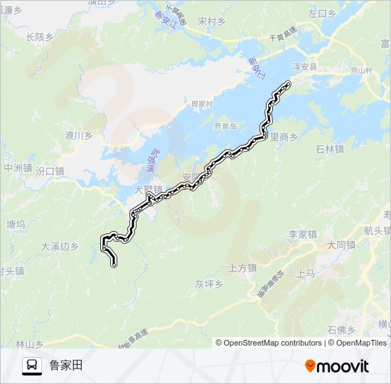 公交淳安-铜山路的线路图