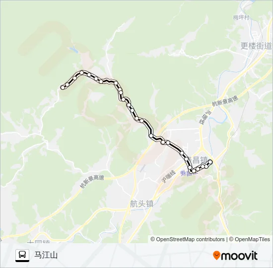 建德寿昌-马江山 Bus Line Map