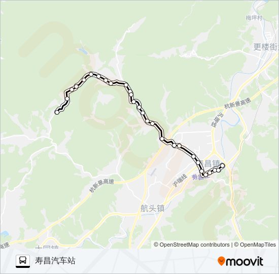公交建德寿昌-马江山路的线路图