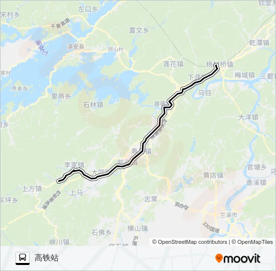 建德高铁站-长林 Bus Line Map