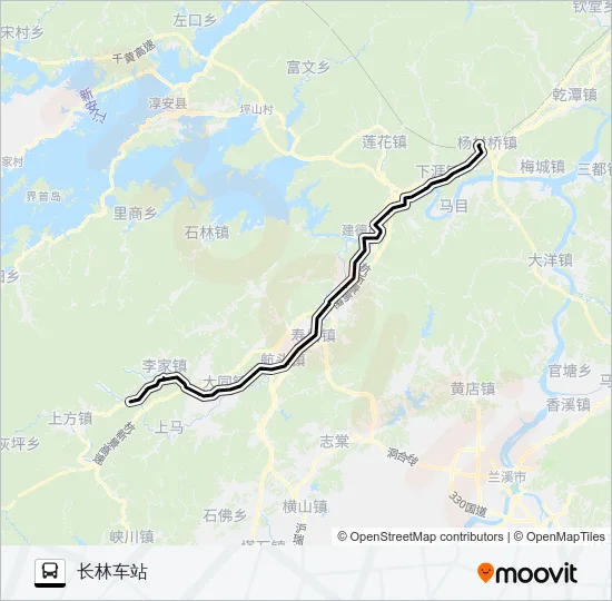 建德高铁站-长林 Bus Line Map